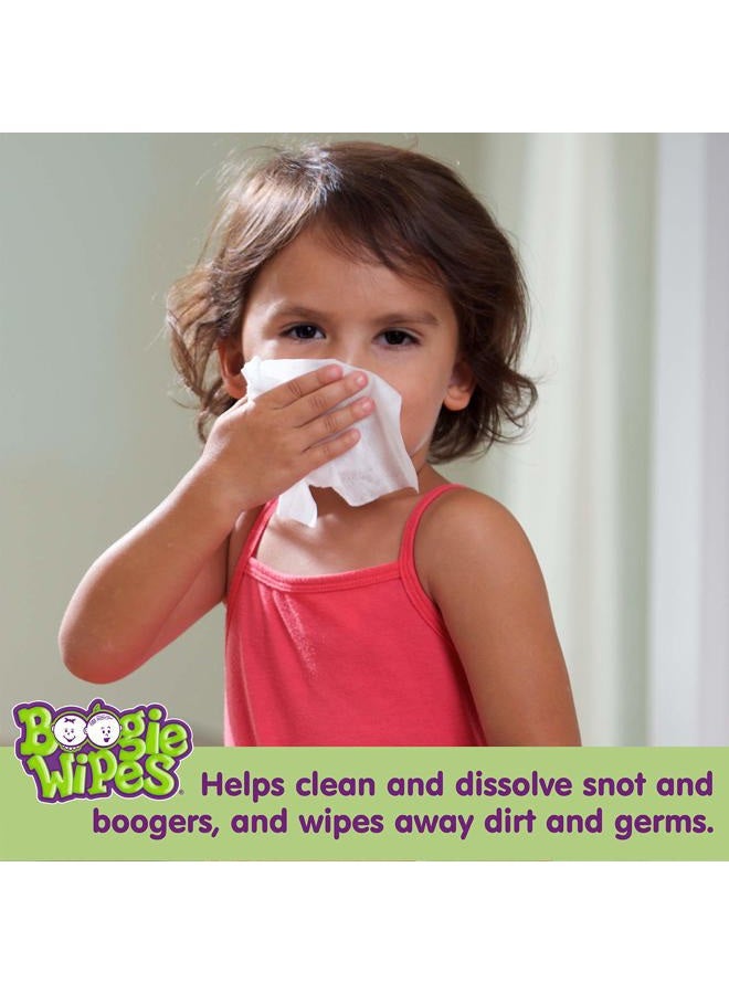 Boogie Wipes, Saline Wipes for Baby & Kids, Nose Booger Wipes for Allergy Relief, Face, Hand & Body, Made with Vitamin E, Aloe and Natural Saline, Fresh Scent, 45 Count (Pack of 2) - Image 4